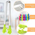 Shindel 8PCS Small Food Tongs, Mini Stainless Steel Tongs with Silicone Tips, for Cooking Grilling BBQ Buffet, 5 inch,8 Colors by Shindel