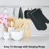 KEGOUU Oven Mitts and Pot Holders 6pcs Set, High Heat Resistant Kitchen Oven Gloves (Deep Green)