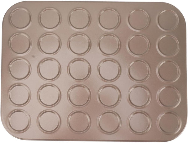 Pssopp Muffin Top Pan, 30 Hole Carbon Steel Bakeware for Cupcakes, Yorkshire Pudding, Pies, Muffins