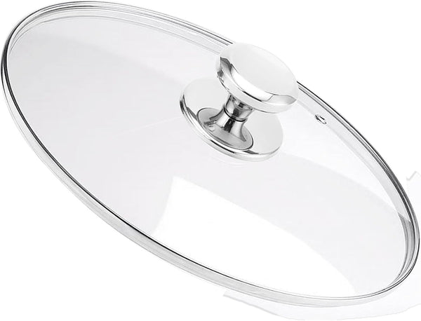 Glass Lids for Frying Pans & Pots, Tempered Covers with Stainless Steel Rim & Handle, Dishwasher Safe