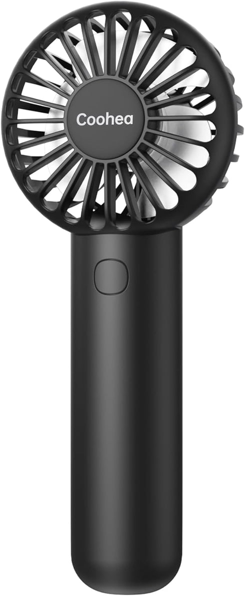 Handheld Mini Portable Fan, 3 Speeds Powerful USB Rechargeable Battery Fan with Base Lanyard for Travel and Outdoor