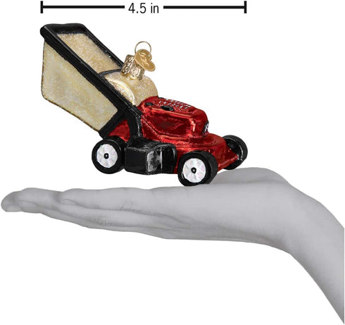 Old World Christmas Glass Blown Ornaments, Contractor Tools for Christmas Tree, Lawn Mower, Model: 32321