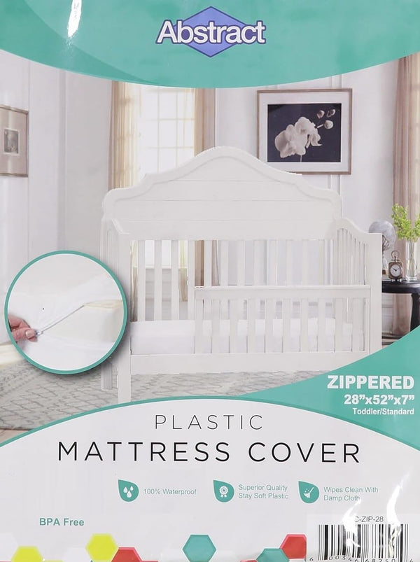 Abstract Waterproof Mattress Cover - 28x52x8 Standard Cribs & Toddler Beds -Vinyl Plastic