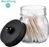 SheeChung 4 Pack Apothecary Jars with Lids, Bathroom Organizers and Storage, Small Mason Jars for Q-tips, Cottons,