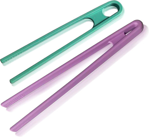 Toaster Tongs Set of Two, Silicone Tongs for Cooking, Toast Tongs, Salad Tongs, Mini Tongs for Kids, Rubber Plastic