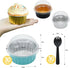 Disposable Ramekins, Gold 30pcs 5oz Mini Aluminium Foil Baking Cups with Lids Creme Brulee Cupcake Liners, Desert Cheesecake Pans Flan Molds for Party Favor Birthday,with 30 Spoons by OYEL
