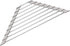 Triangle Dish Drying Rack - Roll Up Folding Stainless Steel Over The Sink Dish Drainer Mat for Kitchen (Grey)