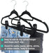 Black Velvet Hangers Clips, 20 PCS Non-Slip Clips for Suit Pant Skirt Hanger