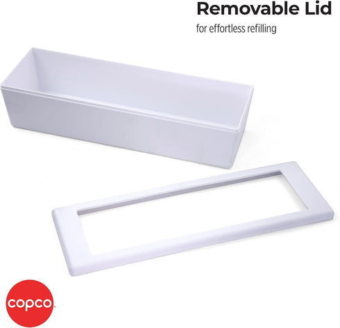 Copco Storage Bag Organizer, 11.6 L x 3.9 W x 2.8 H inches, White