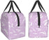 Reusable Lunch Box - Cute Lavender Flowers Light Purple Cooler Tote for Travel Picnic, Insulated Durable Shopping