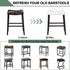 Set 4 Counter Bar Stool Cover Rectangle of Waterproof PU Height Bar stools Slipcovers Saddle Stool Slipcover Bench Seat