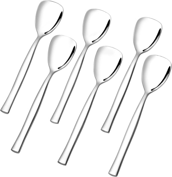 12 Pieces Stainless Steel Dessert Ice Cream Spoons, 5.55 Inch Shovel Spoon
