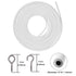 2 Pack 3 Meter White Plastic Coated Curtain Wire with 8 Pairs of Screw Eyes and Hooks for Window
