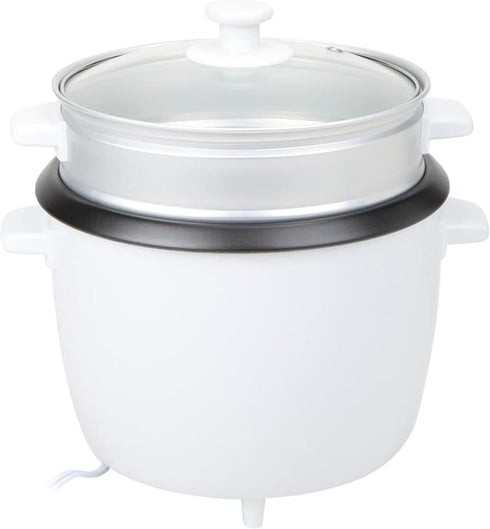 8 (RC-8R) Tayama Rice Cooker with Steam Tray Cups, White