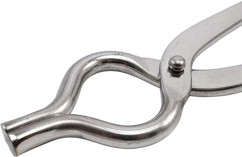 Stainless Steel Pakkad-Big, 1 Pcs, Modern Food Tongs, Silver, 10.4 x 2.2 x 0.2 Inch