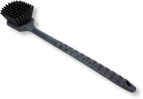 SPARTA 40501EC03 Plastic Large Scrub Brush, Kitchen Utility Brush with Long Handle for Cleaning, 20 Inches, Black