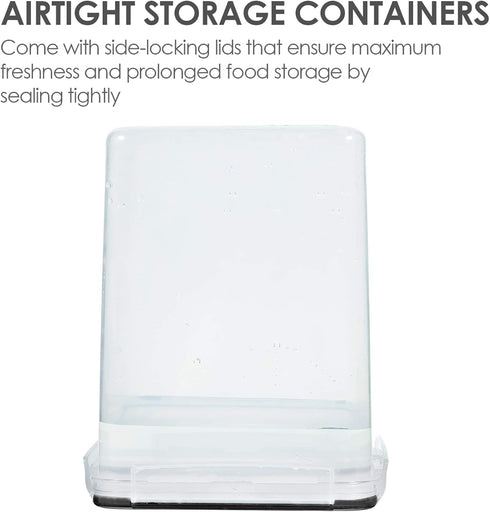 4 5.2L 175oz, 4 4 24 Vtopmart PCS Large Food Storage Containers / Pieces BPA Free Plastic Airtight Canisters for Flour