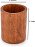 Natural Mango Wood Cooking Utensil Holder for Countertop, Spoons and Cooking Tools, 5" x 5" x 6"