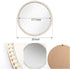 20 Inch SWTHONY Boho Beaded Round Mirror Wall Decor, Decorative Hanging Circle Nursery Mirrors for Girl Room