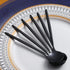 Black Coffee Spoons Set of 6, Kyraton Stainless Steel 5.1" Titanium Plating Demitasse Spoons, Dishwasher Safe