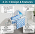 4-in-1 TAILI Sink Caddy with Strong Suction Cup, Sponge Holder for Kitchen Sink Organizer, Removable, Rustproof