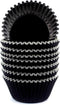 Foil Cupcake Liners Standard Black Baking Cups, 200 Pack