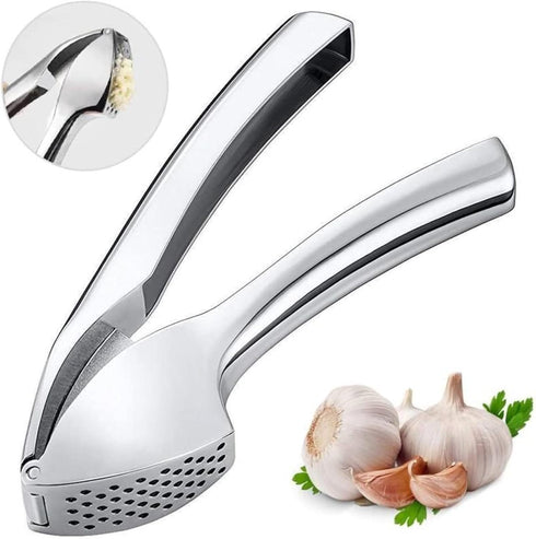 IMKRC Heavy Duty Garlic Press, Zinc Alloy Garlic Crusher & Mincer, Easy Squeeze Garlic Press Tool with Ergonomic
