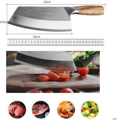MUDHEN Cleaver Knife, 7" Vegetable Cleaver, Superior Class Stainless Steel Kitchen Knife with Gift Box