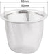 uxcell 8pcs Stainless Steel Tea Leaf Spice Round Wire Mesh Teapot Filter Strainer, 60mm Dia, 50mm Depth