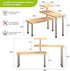 BMOSU Kitchen Corner Shelf Organizer, Adjustable 3 Tier Rack with Hooks for Kitchen Bathroom Counter Storage