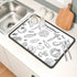 Dish Drying Mat, Super Absorbent Coffee Mat, Rubber Backed for Kitchen Counter and Coffee Machine (12"x16", White)