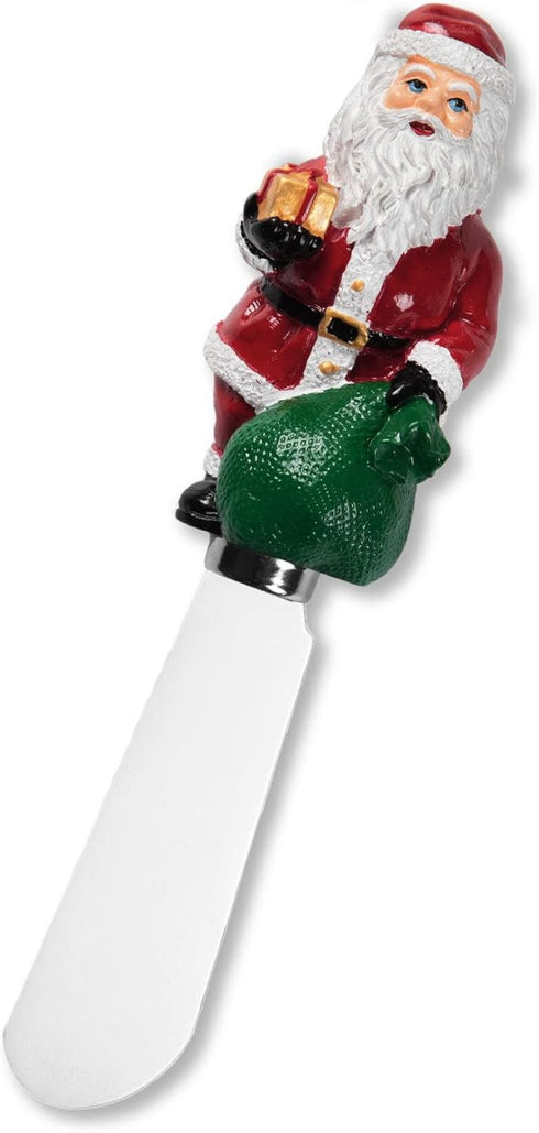 Supreme Housewares Santa Claus Cheese Spreaders, Hand-Painted Resin Handles, Set of 4