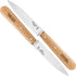 Opinel No. 112 Paring Knives 2 Piece Set, Sandvik 12C27 Steel, Beechwood Handles, Made in France