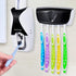 WAYCOM Dust-Proof Toothpaste Dispenser Kit (Black) with Toothpaste Squeezer