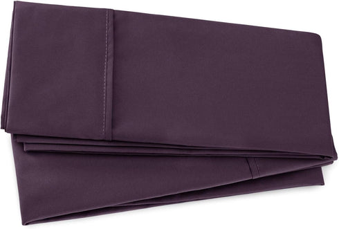 Soft Pillowcase Lightweight Purple Eggplant Microfiber Body Pillow Cover, 20x54 Inches, Set of 2 by Nestl