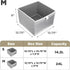 Storage Bins with Clear Window, Foldable Linen Closet Organizers for Towels, Books, Toys, 12.75" x 12.75" x 9", Gray,