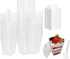 shanmeshan 100 Pack 5 oz Plastic Dessert Cups with Lids and Spoons, Clear