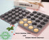 Webake Mini Muffin Cupcake Tin Pan, Silicone Non-stick Baking Mold for Mini Pie, Quiche, Pack of 2