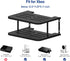 Black Projector Wall Shelf/Floating Under TV Game Double Shelf Stand for Xbox, Router/Entertainment Center, Projector