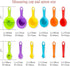 12-Piece Plastic Measuring Cup and Spoon Set, Random Colors for Kitchen Cooking and Bathing