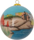 Blown Glass Christmas Ornament | Laguna Beach | Hand Painted Inside | Original Art with Gift Box