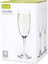 True Cuvée Crystal Champagne Flutes Set of 4, Stemmed Glasses for Sparkling Wine & Mimosas, 7oz
