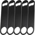 WEGAZ 5 Pack 7inch Black Stainless Steel Flat Beer Bottle Opener, Durable Stainless Steel