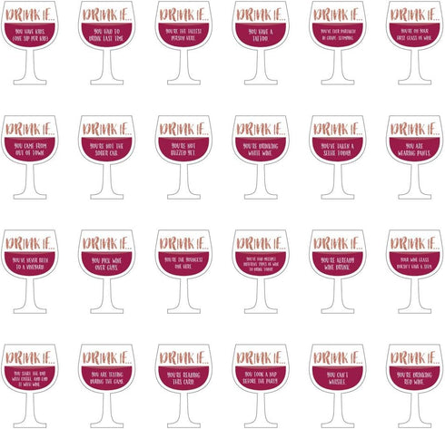 Big Dot of Happiness Drink If Game - But First, Wine - Wine Tasting Party Game - 24 Count