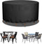 Falflor Round Patio Table & Chair Cover - 600D Oxford, Waterproof, Windproof,