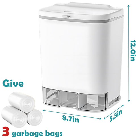 2.4 3 Pack Sink,Counter Gallon Compost Bin Hanging Trash Can with Lid Garbage Can Wall Mounted Trash Can