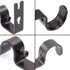 12 PCS Heavy Duty Double Curtain Rod Brackets, Black Wall Mount Holder for Double Rod