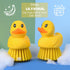 GTOTd Brush2 PackErgonomic Cute Ducky Washing Dish Palm Scrubber with Handle for Potato Vegetable Fruit Kitchen Gadgets
