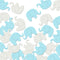 Baby Shower Blue Elephant Confetti Decorations, 100 Pcs for Baby Shower Button Birthday Theme Party