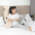 31" Reading Pillow-Extra Large Bed Rest Pillow with Detachable Neck Roll & Arms for Sitting in Bed or Couch-Backrest